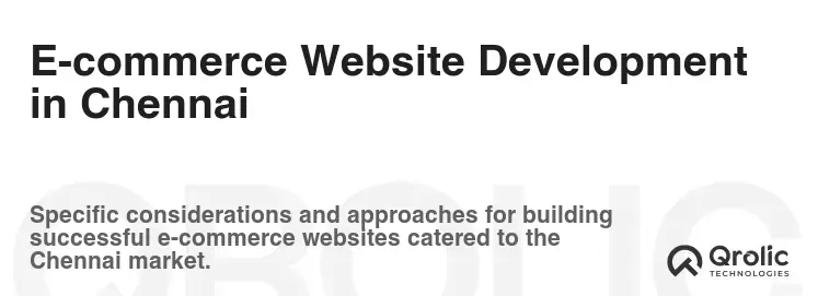 E-commerce Website Development in Chennai