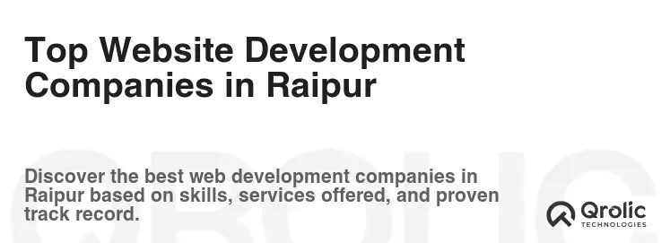 Top Website Development Companies in Raipur