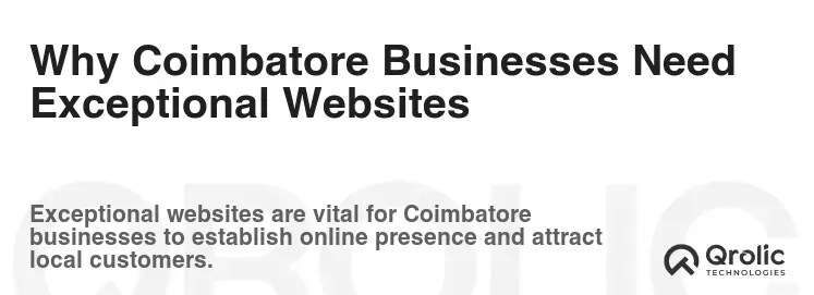 Why Coimbatore Businesses Need Exceptional Websites