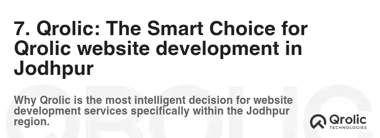 7. Qrolic: The Smart Choice for Qrolic website development in Jodhpur
