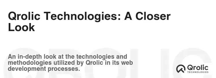 Qrolic Technologies: A Closer Look