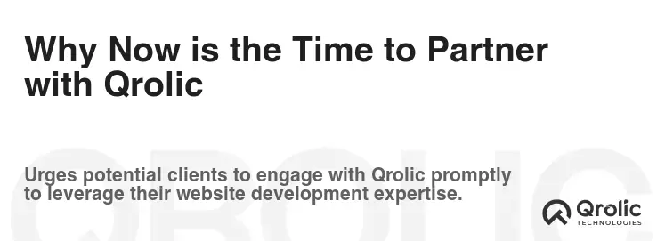 Why Now is the Time to Partner with Qrolic