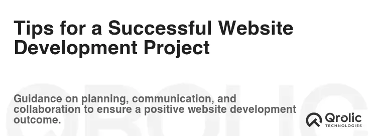 Tips for a Successful Website Development Project