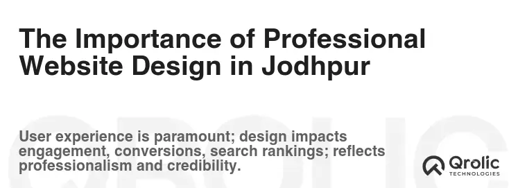 The Importance of Professional Website Design in Jodhpur