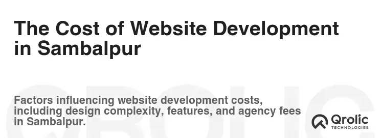 The Cost of Website Development in Sambalpur