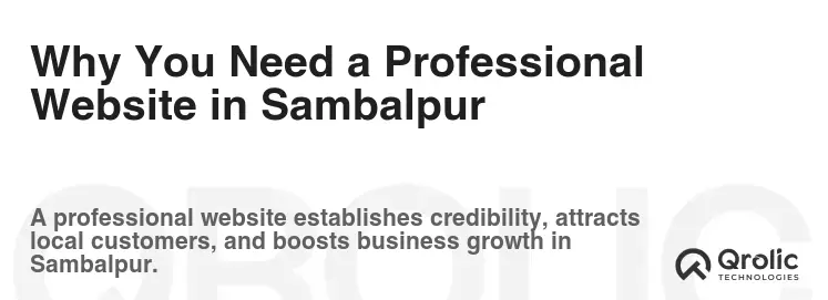 Why You Need a Professional Website in Sambalpur