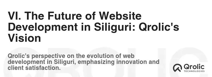 VI. The Future of Website Development in Siliguri: Qrolic's Vision