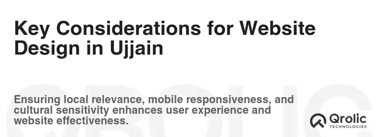 Key Considerations for Website Design in Ujjain