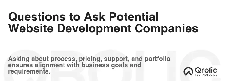 Questions to Ask Potential Website Development Companies