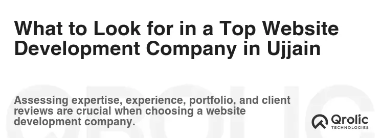 What to Look for in a Top Website Development Company in Ujjain