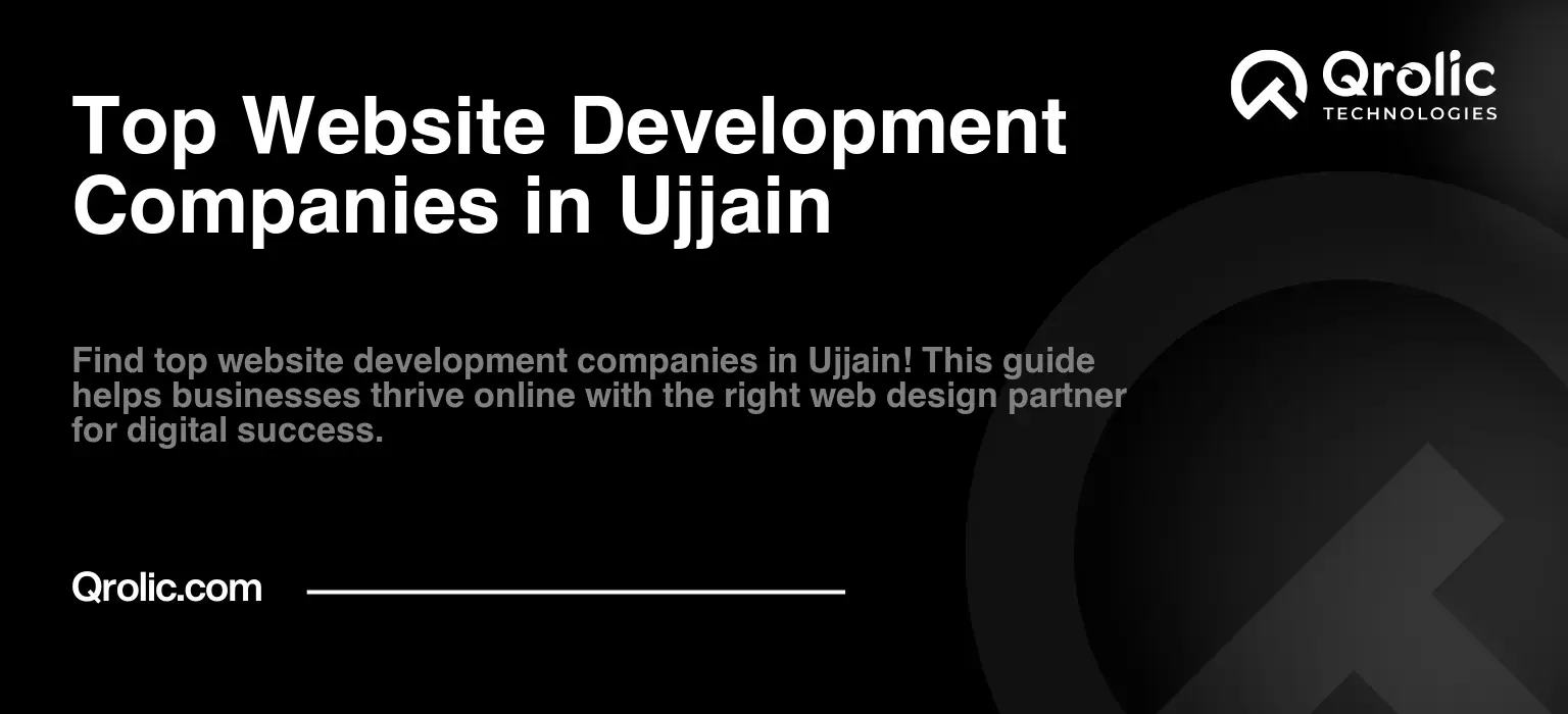 Top Website Development Companies in Ujjain Top Website Development Companies in Ujjain