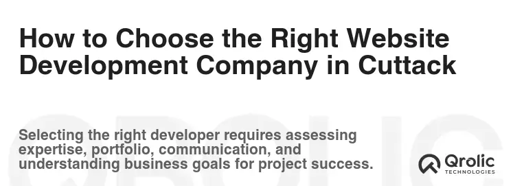 How to Choose the Right Website Development Company in Cuttack