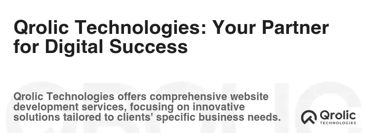 Qrolic Technologies: Your Partner for Digital Success