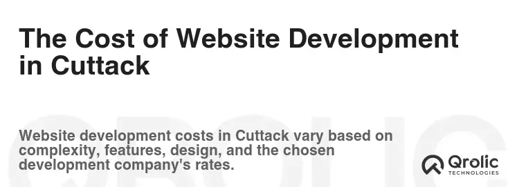 The Cost of Website Development in Cuttack