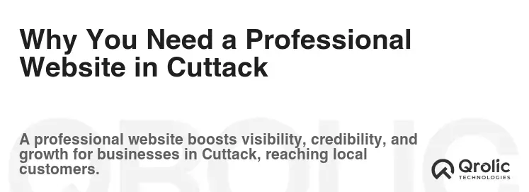 Why You Need a Professional Website in Cuttack