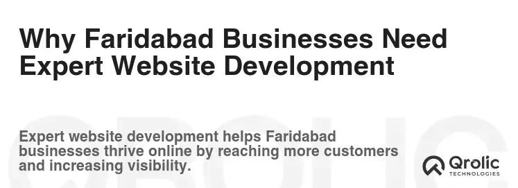 Why Faridabad Businesses Need Expert Website Development