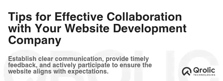 Tips for Effective Collaboration with Your Website Development Company