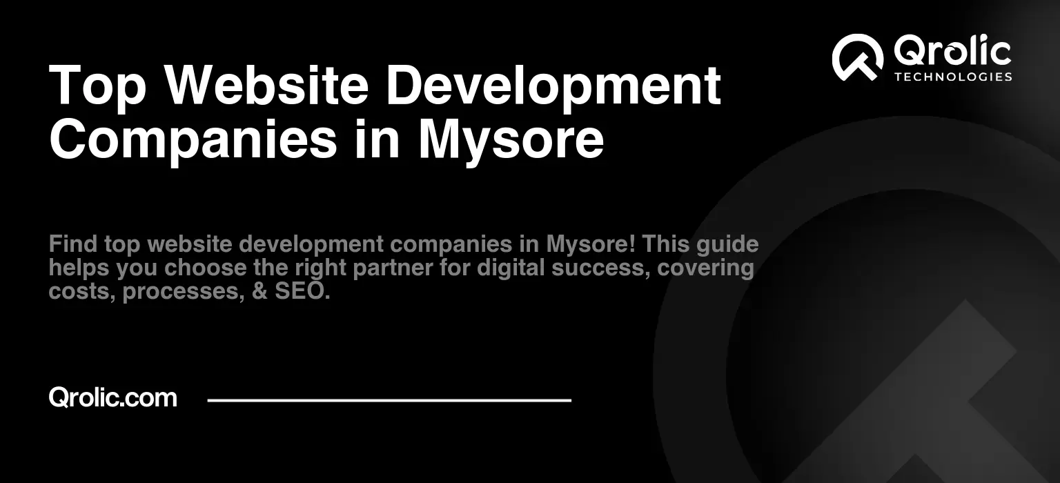 Top Website Development Companies in Mysore Top Website Development Companies in Mysore