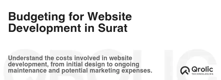 Budgeting for Website Development in Surat