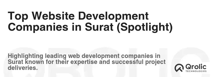 Top Website Development Companies in Surat (Spotlight)