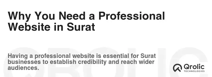 Why You Need a Professional Website in Surat