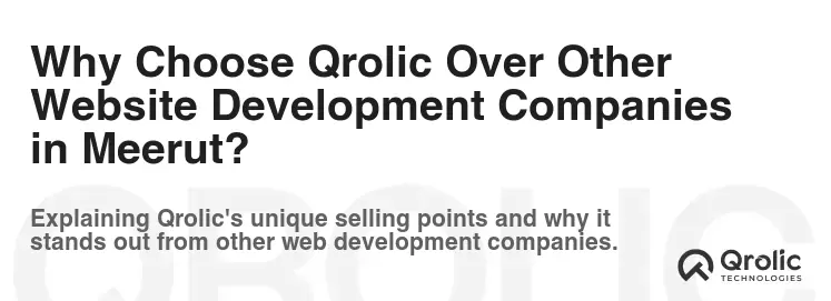 Why Choose Qrolic Over Other Website Development Companies in Meerut?