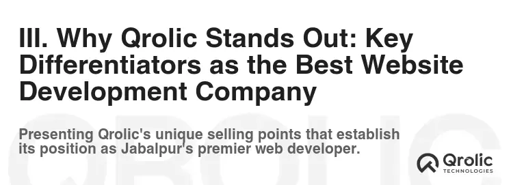 III. Why Qrolic Stands Out: Key Differentiators as the Best Website Development Company