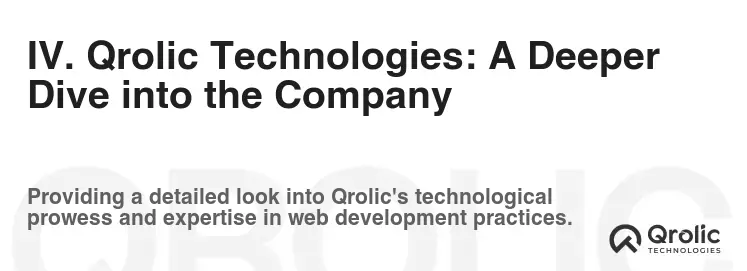 IV. Qrolic Technologies: A Deeper Dive into the Company
