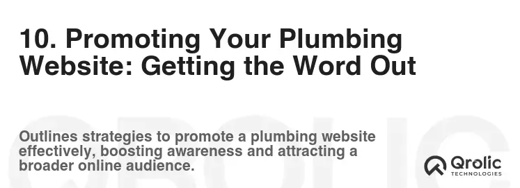 10. Promoting Your Plumbing Website: Getting the Word Out