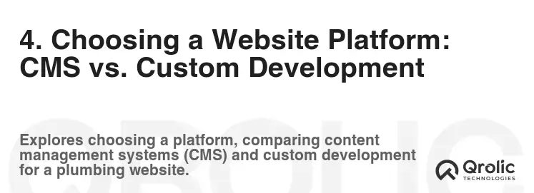 4. Choosing a Website Platform: CMS vs. Custom Development