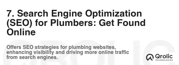 7. Search Engine Optimization (SEO) for Plumbers: Get Found Online