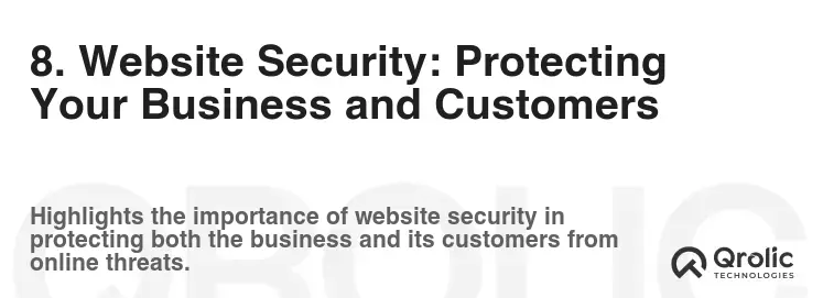8. Website Security: Protecting Your Business and Customers