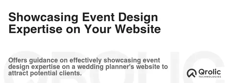 Showcasing Event Design Expertise on Your Website