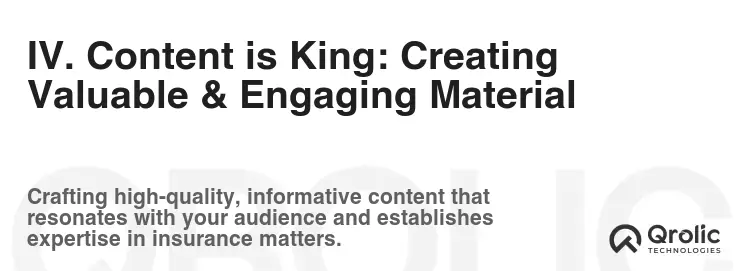 IV. Content is King: Creating Valuable & Engaging Material IV. Content is King: Creating Valuable & Engaging Material