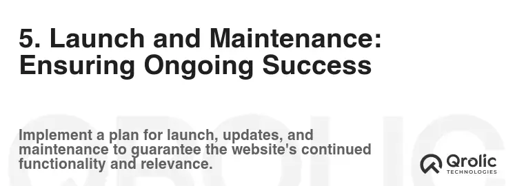 5. Launch and Maintenance: Ensuring Ongoing Success