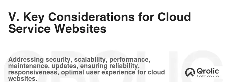 V. Key Considerations for Cloud Service Websites V. Key Considerations for Cloud Service Websites