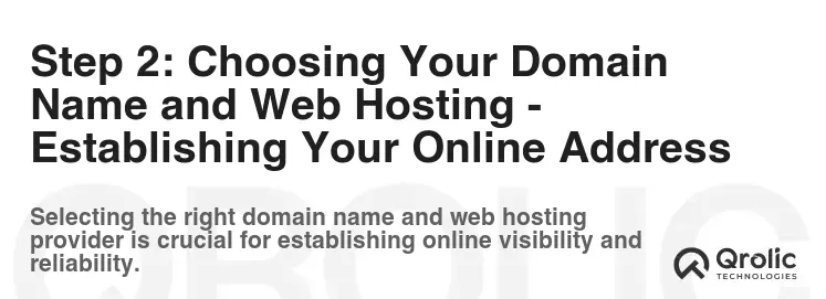 Step 2: Choosing Your Domain Name and Web Hosting - Establishing Your Online Address