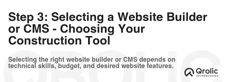 Step 3: Selecting a Website Builder or CMS - Choosing Your Construction Tool