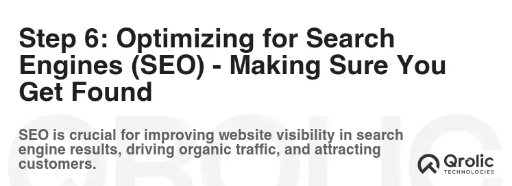 Step 6: Optimizing for Search Engines (SEO) - Making Sure You Get Found