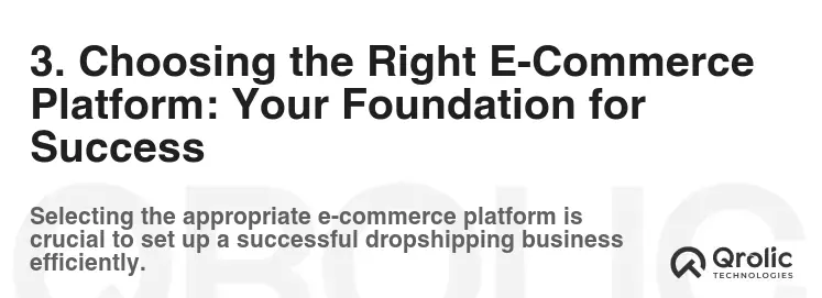 3. Choosing the Right E-Commerce Platform: Your Foundation for Success 3. Choosing the Right E-Commerce Platform: Your Foundation for Success