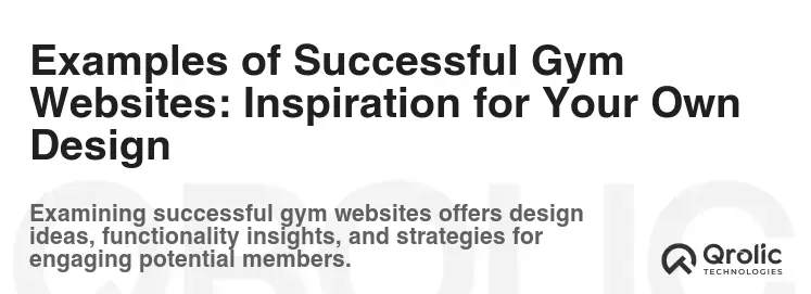 Examples of Successful Gym Websites: Inspiration for Your Own Design