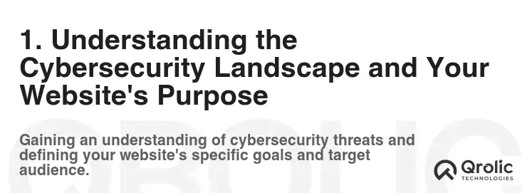 1. Understanding the Cybersecurity Landscape and Your Website's Purpose
