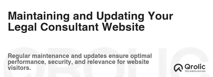 Maintaining and Updating Your Legal Consultant Website