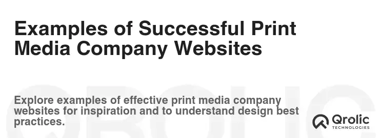 Examples of Successful Print Media Company Websites Examples of Successful Print Media Company Websites