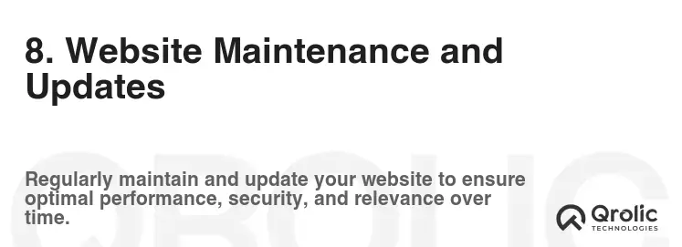 8. Website Maintenance and Updates