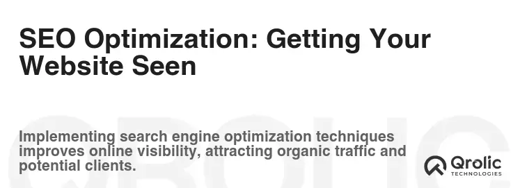 SEO Optimization: Getting Your Website Seen