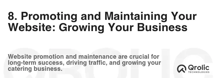 8. Promoting and Maintaining Your Website: Growing Your Business