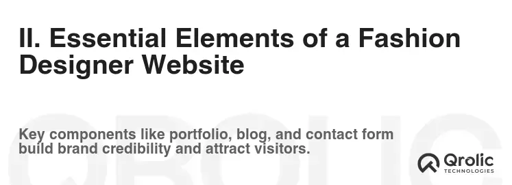 II. Essential Elements of a Fashion Designer Website