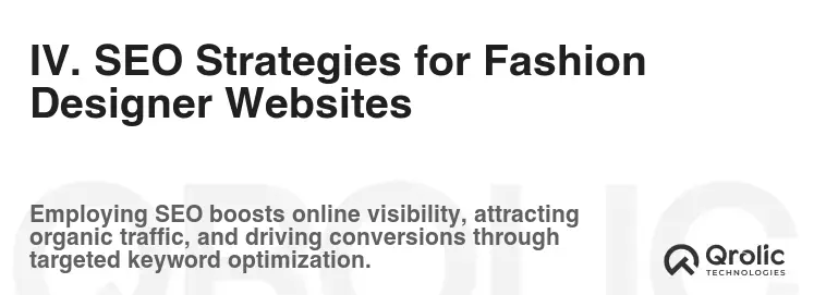 IV. SEO Strategies for Fashion Designer Websites