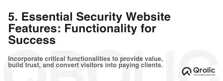 5. Essential Security Website Features: Functionality for Success 5. Essential Security Website Features: Functionality for Success